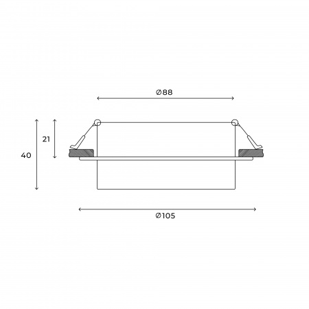 Встраиваемый светильник Nimbus HSBL_0127 IP20, 15Вт, GX53, белый