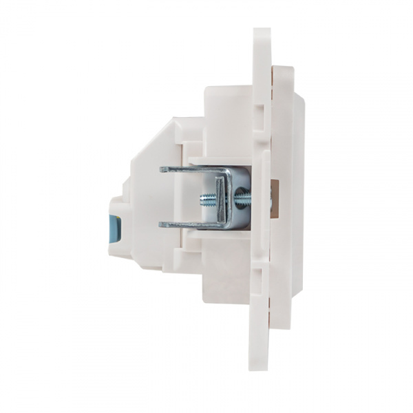 EKF PROxima Стокгольм Белый Розетка с/з, со шторками, 16А