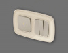 Лицевая панель OMEGA (Серо-бежевый матовый) для 3-кл выключателей QUANT OP3650