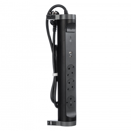 Legrand Удлинитель с поворотным основанием и 2xUSB A+C (3А) зарядками, защитой от импульсных перенапряжений серии "Комфорт" 3 x 2К+З с кабелем 1,5 м.,