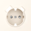 Donel Накладка для розетки Schuko с зарядным устройством USB A+C, со шторками 16A 250В, матовый кремовый, серия S08, DS22931