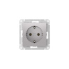 Systeme Electric AtlasDesign Алюминий Розетка с заземлением, 16А, мех., быстрозажим. клем.