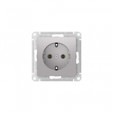 Systeme Electric AtlasDesign Алюминий Розетка с заземлением, 16А, мех., быстрозажим. клем.