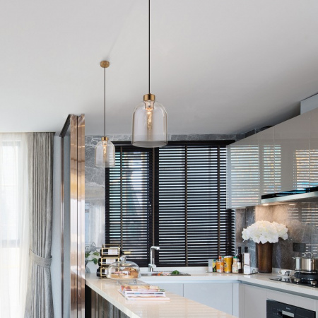 Подвесной светильник с плафоном 50119/1 латунь Eurosvet Tandem