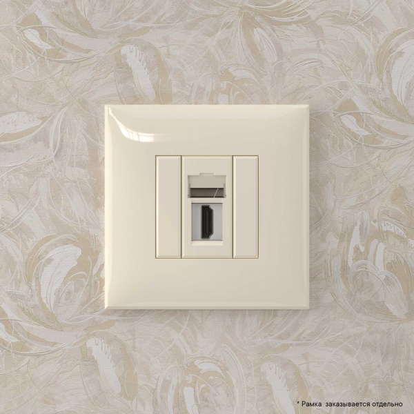 DKC Avanti Ванильная дымка Розетка одинарная тип А-А HDMI