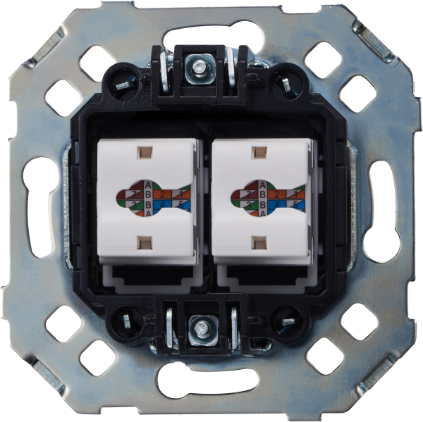 Donel Механизм компьютерной розетки 2-й RJ45 cat.6/ClassE, серия N96 Superfine, DTMLA16600