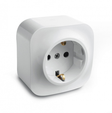 Legrand Quteo Белый Розетка с/з