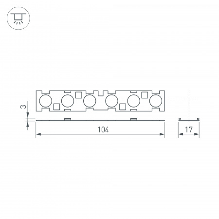 Arlight Экран линзованный SL-LINE-W20-30deg-540 (Пластик)