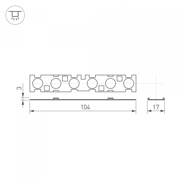 Arlight Экран линзованный SL-LINE-W20-55deg-540 (Пластик)