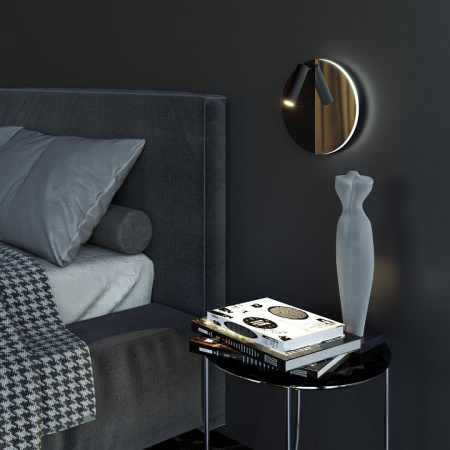 Настенный светодиодный светильник Drom LED 40105/LED чёрный/чёрный жемчуг Elektrostandard Drom a055362