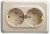 SE Этюд Крем Розетка 2-ая с/з со шторками 16А 250B