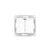 Systeme Electric Glossa Белый Выключатель 2-клавишный с подсветкой, сх.5а, 10АХ, мех., быстрозажим. клем.