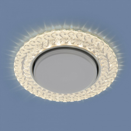 Встраиваемый точечный светильник с LED подсветкой 3027 GX53 CL прозрачный Elektrostandard Kolo a043158