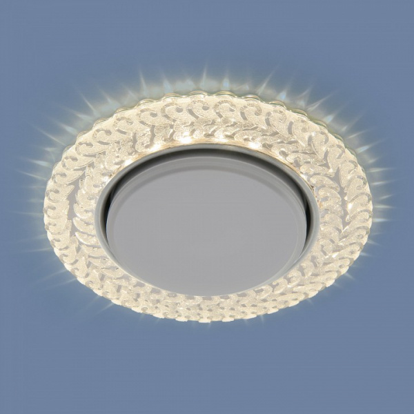 Встраиваемый точечный светильник с LED подсветкой 3027 GX53 CL прозрачный Elektrostandard Kolo a043158