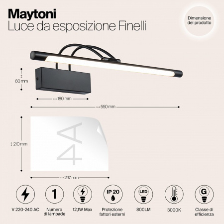 Подсветка MIR004WL-L12B Maytoni Finelli