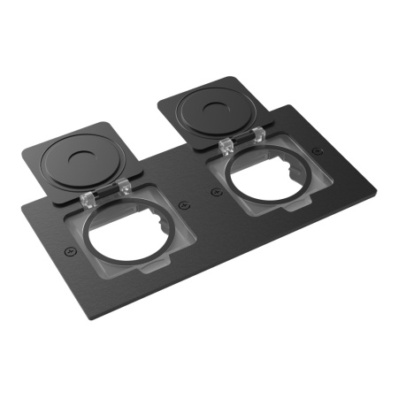 Лючок Surface 4 мод. (2 мод. 45х45 мм.), антрацит, IP44