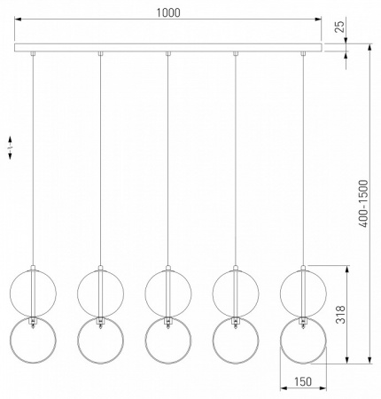 Подвесной светильник 50092/5 Eurosvet Selisa