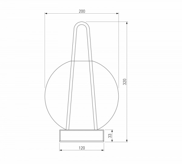 Настольный светодиодный светильник со стеклянным плафоном 80507/1 черный Eurosvet Frasco