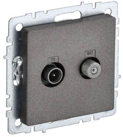 IEK BRITE Розетка двойная TV+SAT РТВ/РСп12-БрТБ бр.