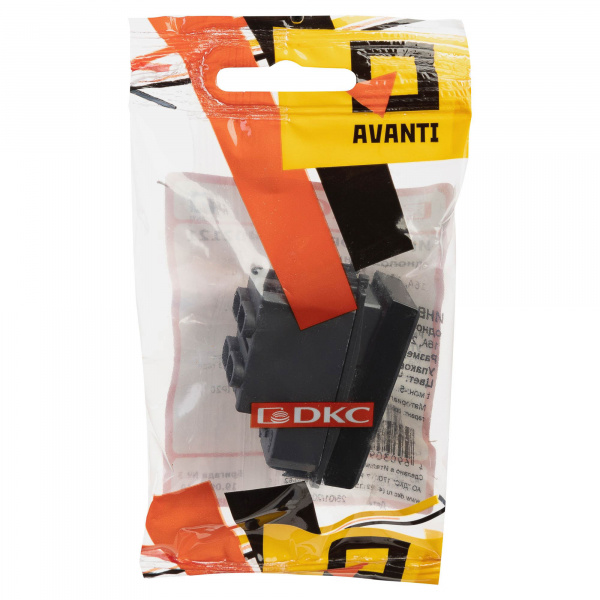 DKC Avanti Черный квадрат Инвертор 1 модуль