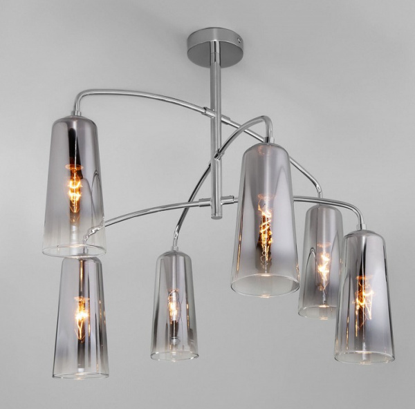 Потолочная люстра в стиле лофт 70137/6 хром Eurosvet Omber