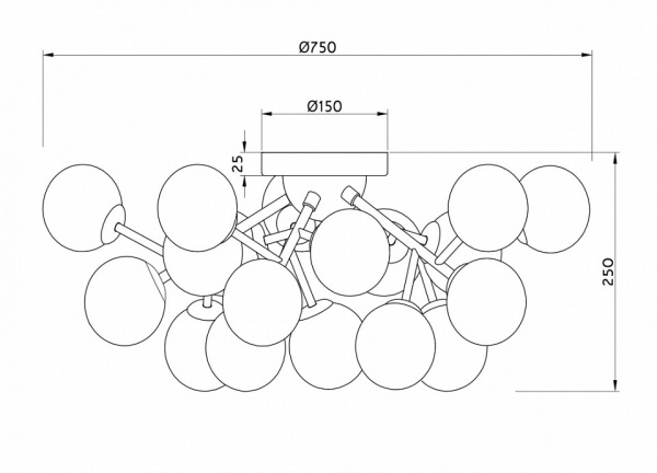 Потолочный светильник MOD545PL-20G Maytoni Dallas