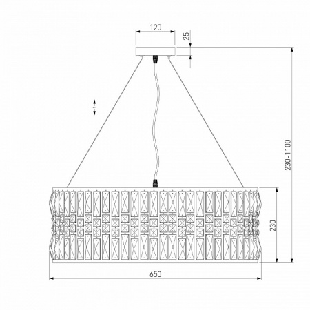 Умный подвесной светильник 10125/8 золото Eurosvet Lory