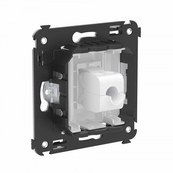 DKC Avanti Компьютерная розетка RJ-45 без шторки в стену, кат.6А одинарная, Белое облако