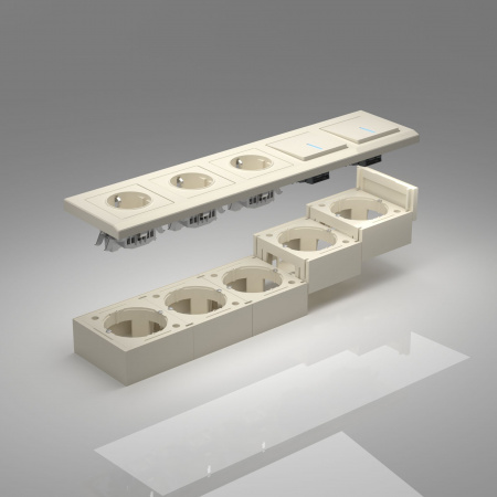 Коробка для накладного монтажа слоновая кость W8000003