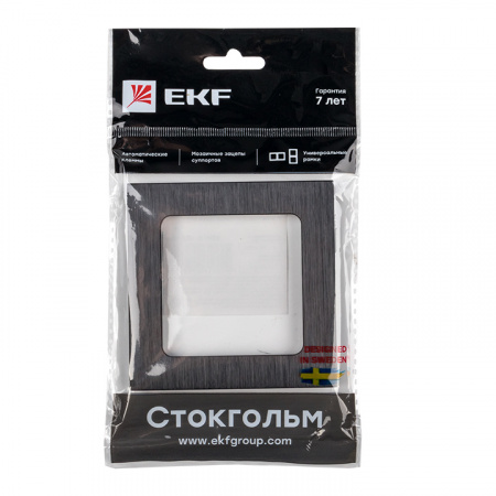 EKF PROxima Стокгольм Черный Металл Рамка 1-ая