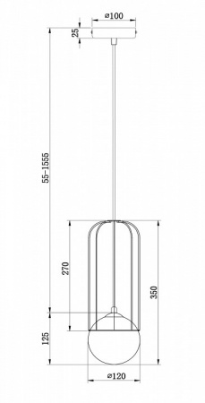 Подвесной светильник P361PL-01G Maytoni Telford