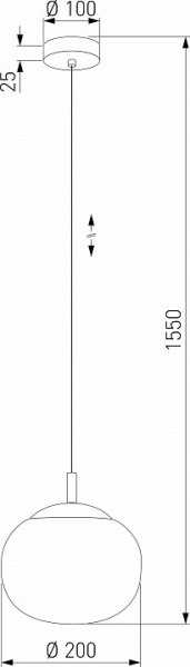 Подвесной светильник со стеклянным плафоном 5824 Vibe Eurosvet Vibe
