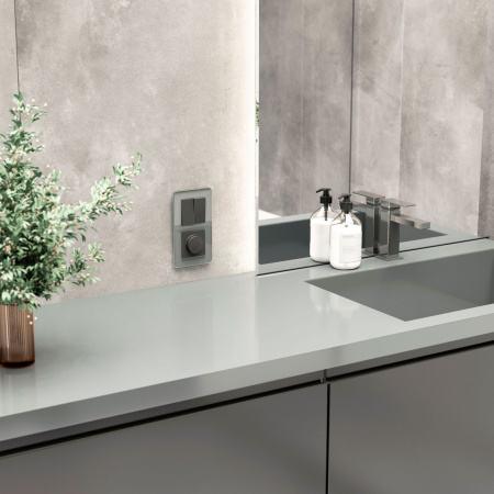 Рамка из стекла на 2 поста Elite графит W0022440