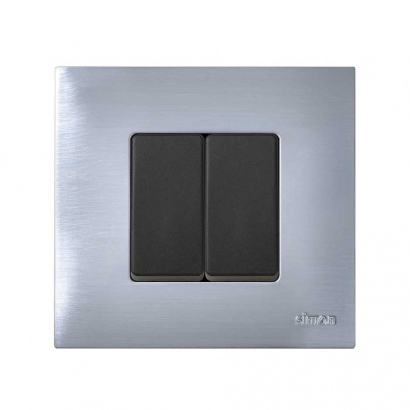 Simon 27 Play Графит Накладка на выключатель, декоративная, сменная, узкая