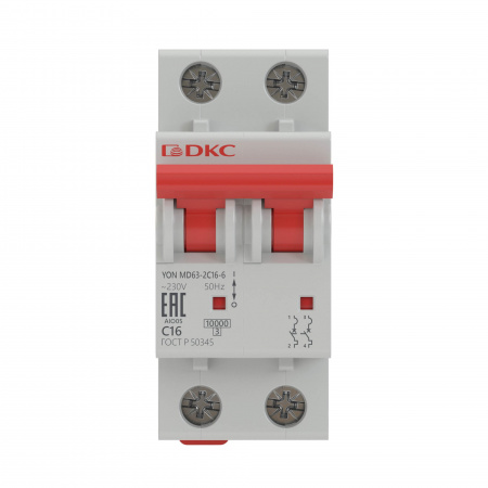 DKC Выключатель автоматический модульный YON MD63-2B13-10 10kA