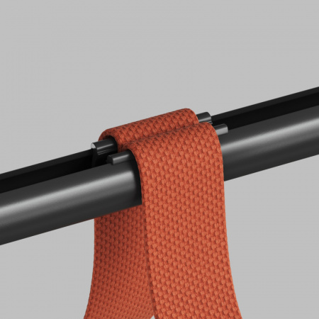 TR5536-BK Крепление-зажим для трека-ремня Belty на штанге Rod, IP20, черный, пластик