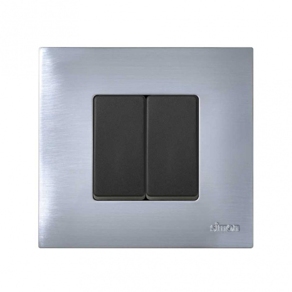 Simon 27 Play Графит Накладка на выключатель, декоративная, сменная, узкая