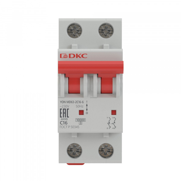 DKC Выключатель автоматический модульный YON MD63-2B20-10 10kA