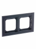 ABB Axcent металл/матовый черный Рамка 2-постовая