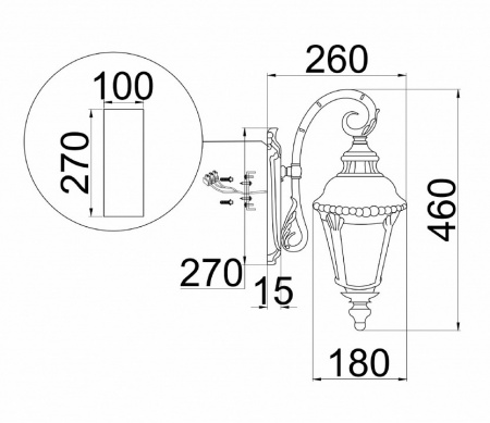 Настенный светильник (бра) O029WL-01BZ Maytoni Goiri