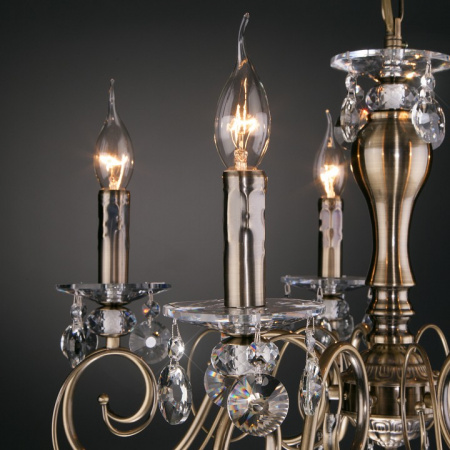 Подвесная люстра 10104/8 античная бронза Eurosvet Ravenna