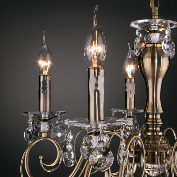 Подвесная люстра 10104/8 античная бронза Eurosvet Ravenna