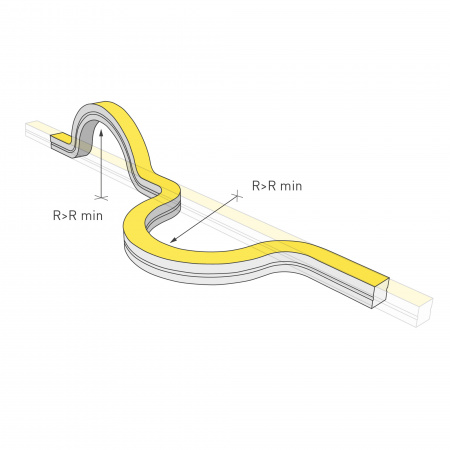 Arlight Светодиодная лента герметичная MOONLIGHT-3D-A168-15x15mm 24V Warm3000 (7.2 W/m, IP67, 2835, 0,5m, Wire x1) (Образец)