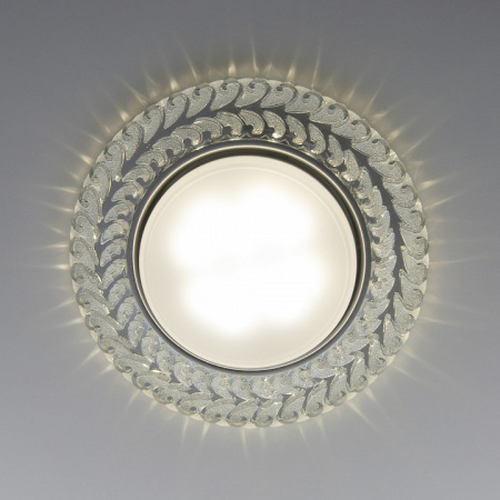 Встраиваемый точечный светильник с LED подсветкой 3027 GX53 CL прозрачный Elektrostandard Kolo a043158