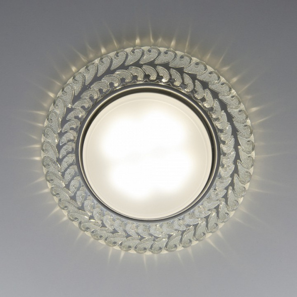 Встраиваемый точечный светильник с LED подсветкой 3027 GX53 CL прозрачный Elektrostandard Kolo a043158