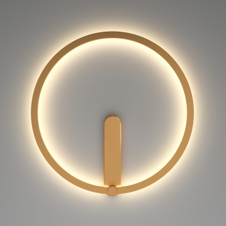 DK5035-SG Бра ROUND со светодиодом, IP20, 24W, 3000/4000/6500K, матовое золото, алюминий