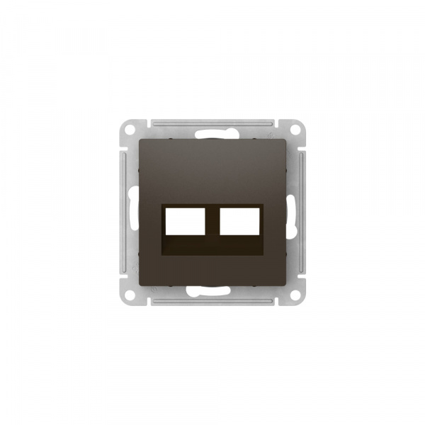 Systeme Electric AtlasDesign Мокко Накладка двойная для информационных функций типа Keystone