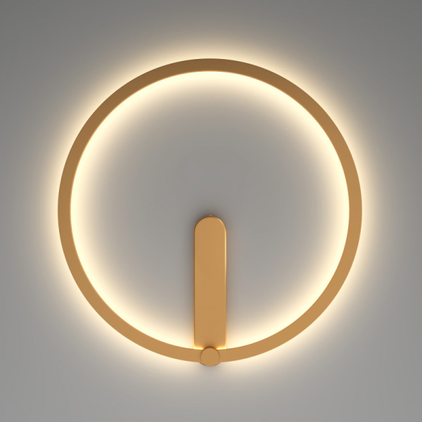 DK5035-SG Бра ROUND со светодиодом, IP20, 24W, 3000/4000/6500K, матовое золото, алюминий