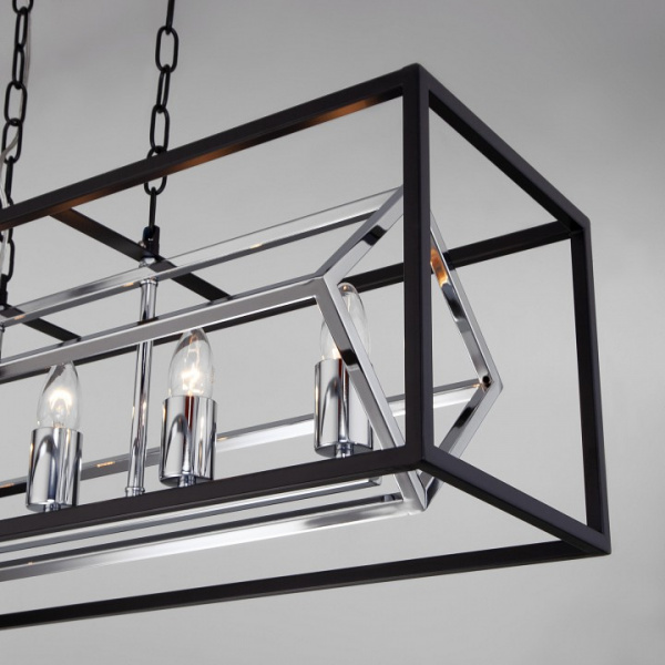 Подвесной светильник в стиле лофт 70122/5 черный Eurosvet Crate