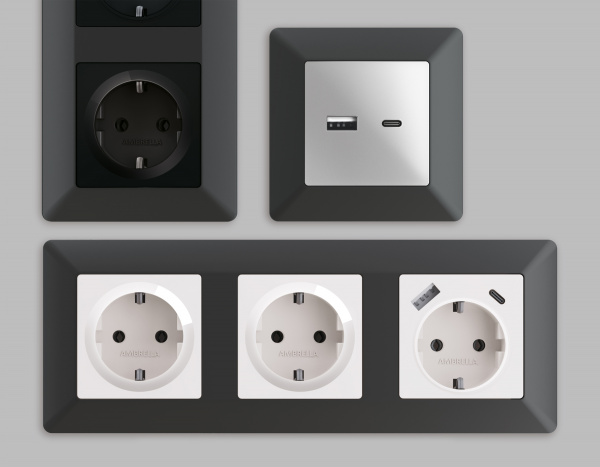 Рамка ALFA Line (Графит Мягкое касание) 5-ая AF110805